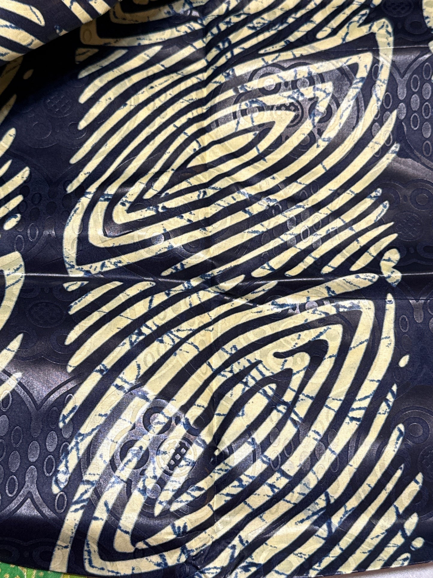 Beige/Navy/Blue Ankara African Printfabric by the yard-3 yard Max