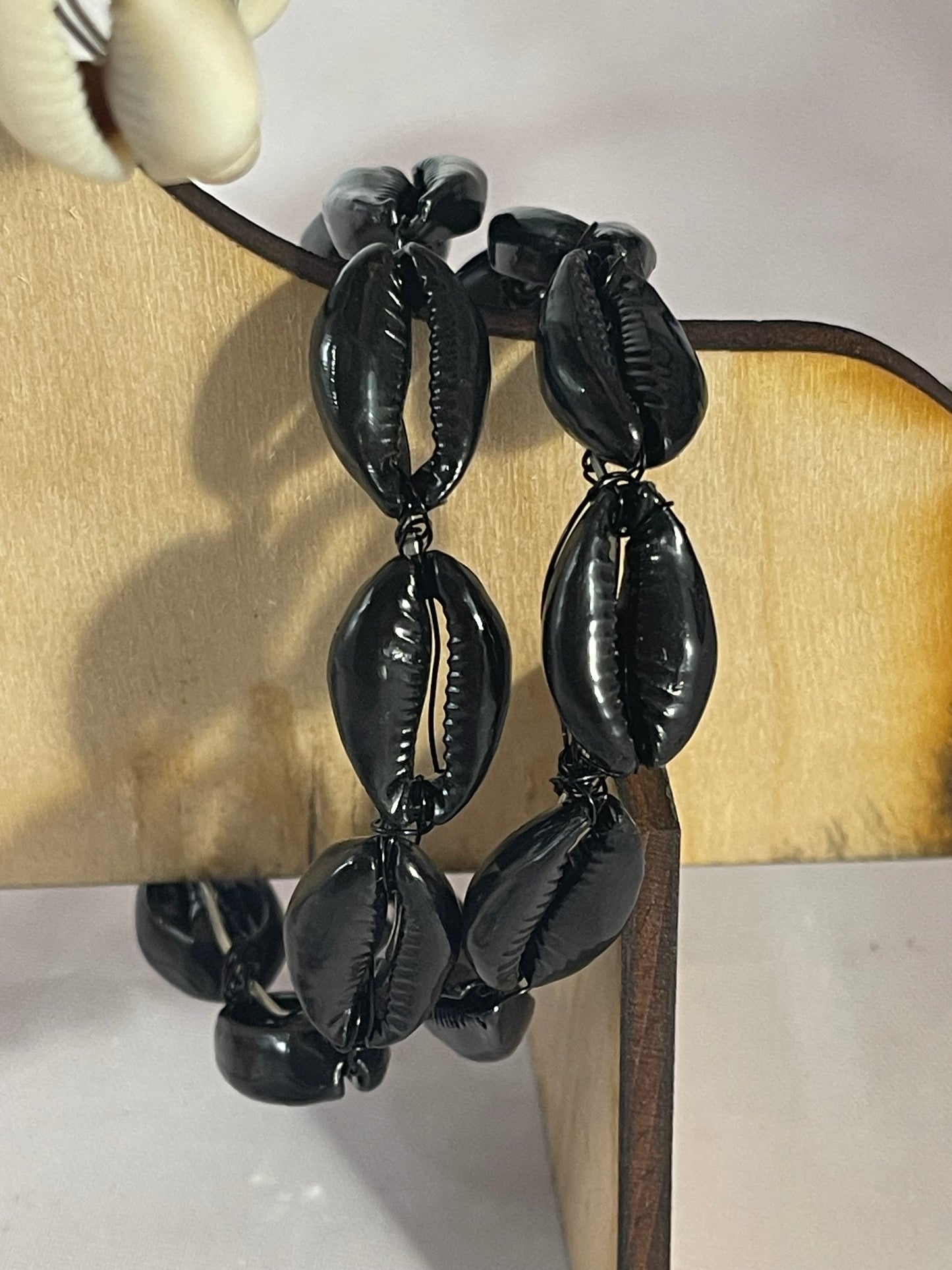 Cowrie Shell Hoop Earrings
