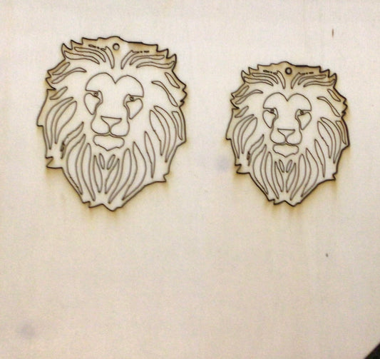 Custom Lion Head wood pieces