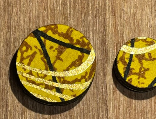Fabric Covered Wood Beads 3 piece sets