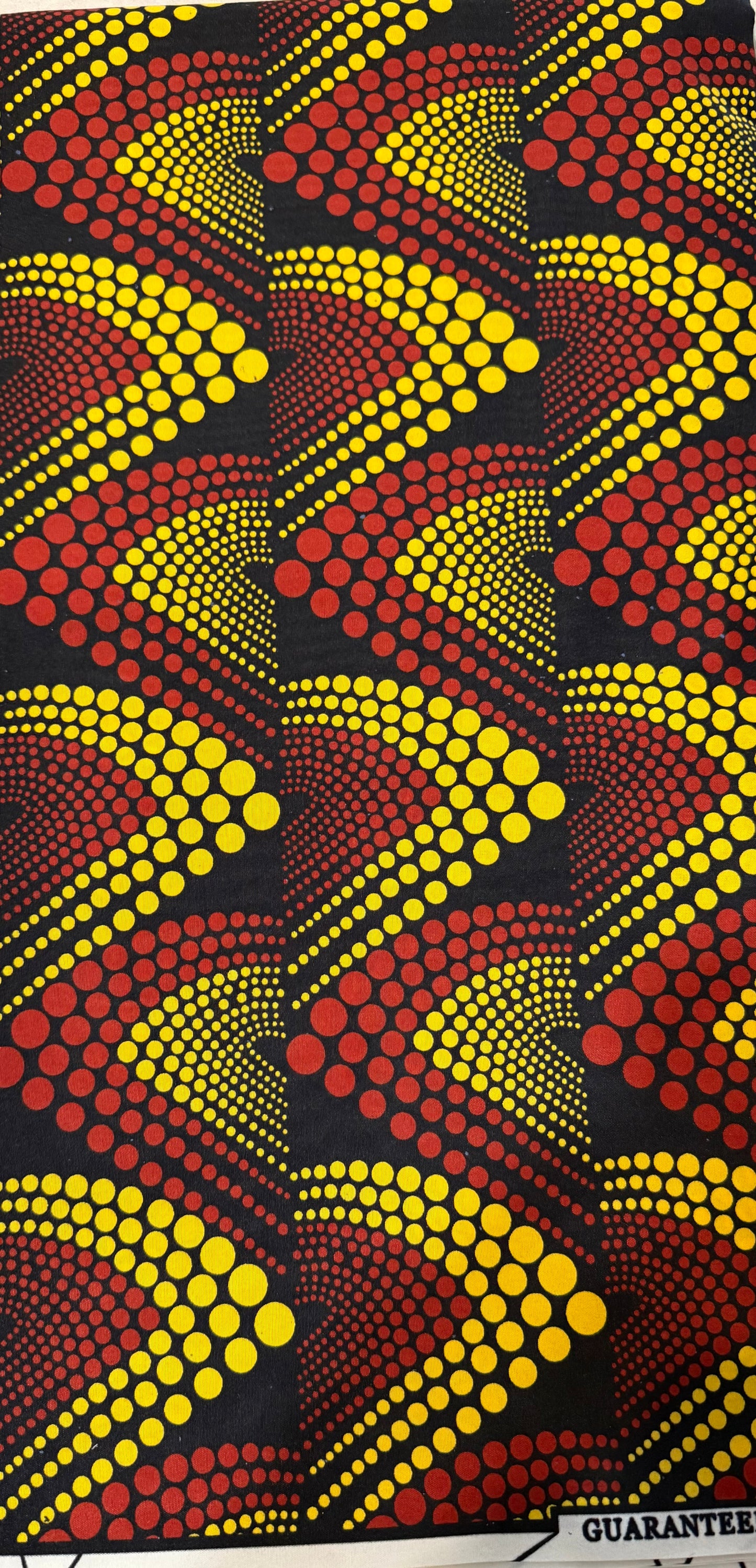Yellow/Red/Black African Printfabric by the yard