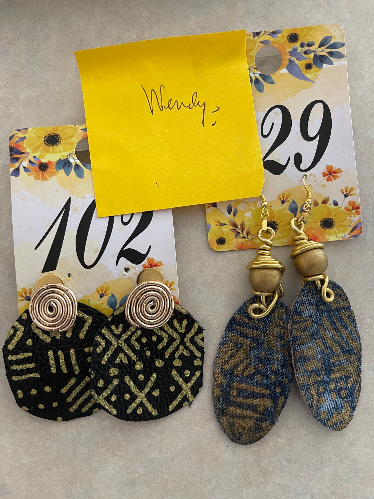 2 pair of earrings from $10.00 sale to Wendy