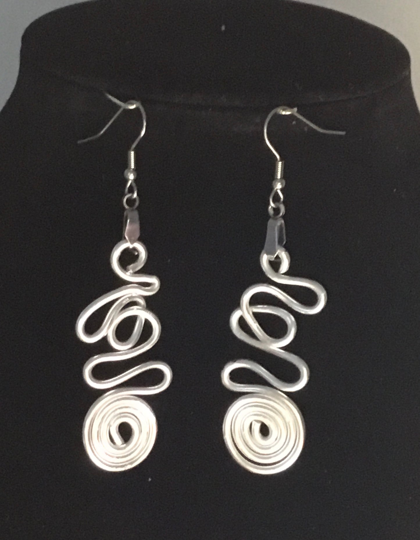 Curvy Spiral Aluminum Earrings