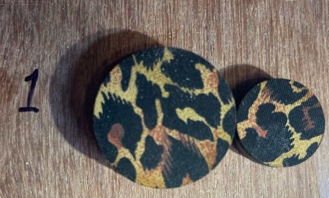 Fabric Covered Wood Beads 1.5 inch round