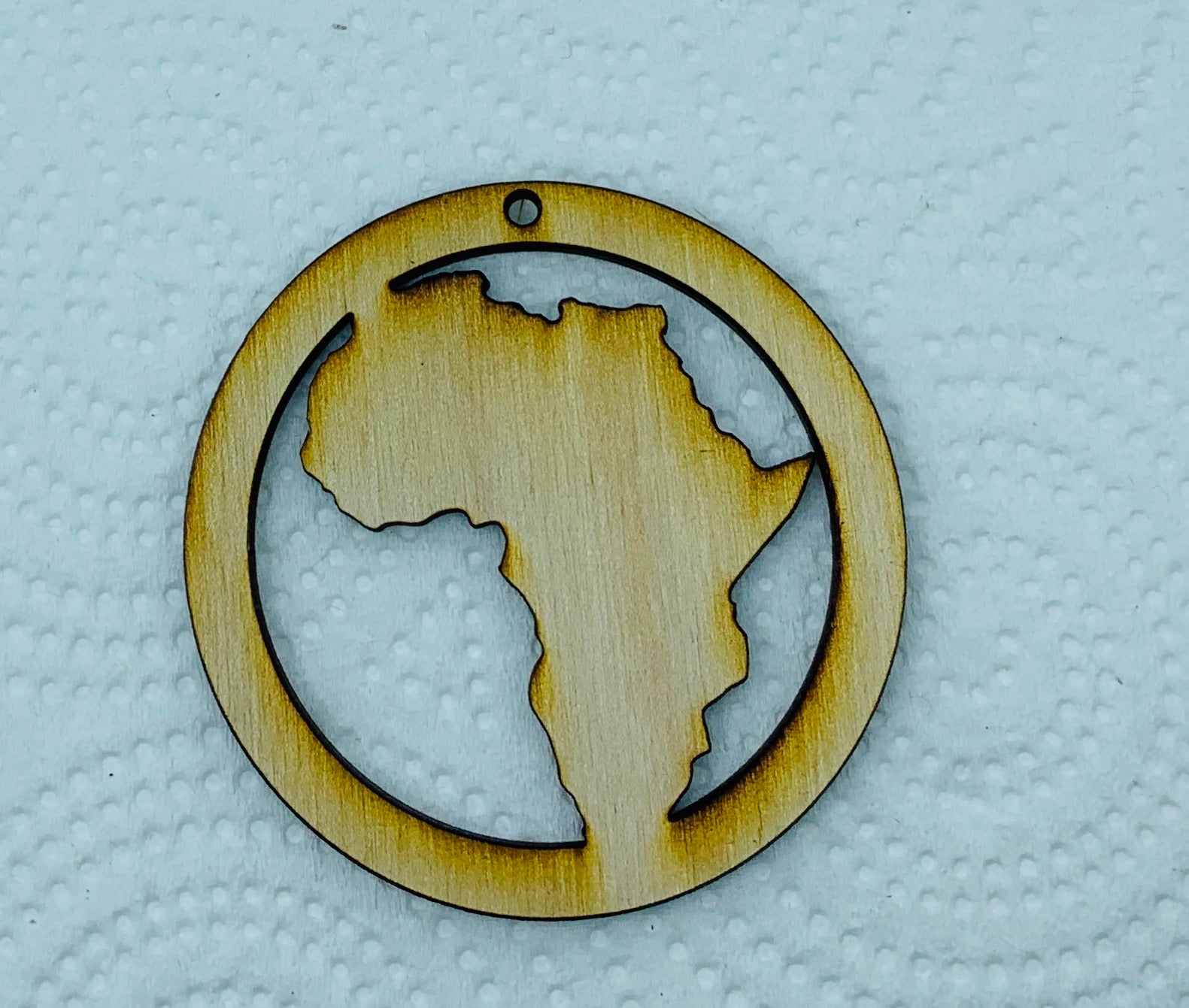 Wood earring blank laser cut shapes-Africa Circle – Sherika Originals