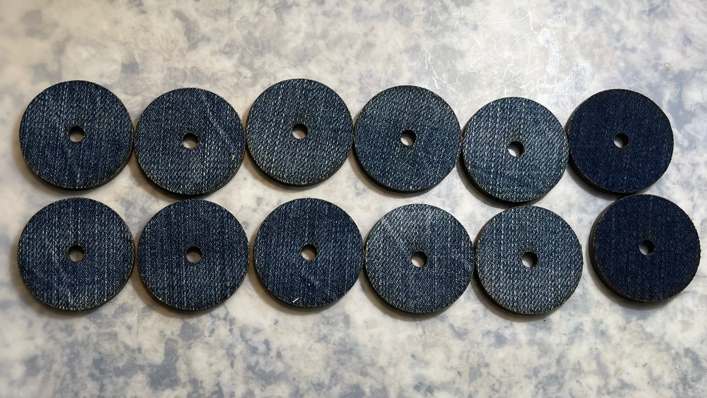 Denim Disc Beads 1.5inch