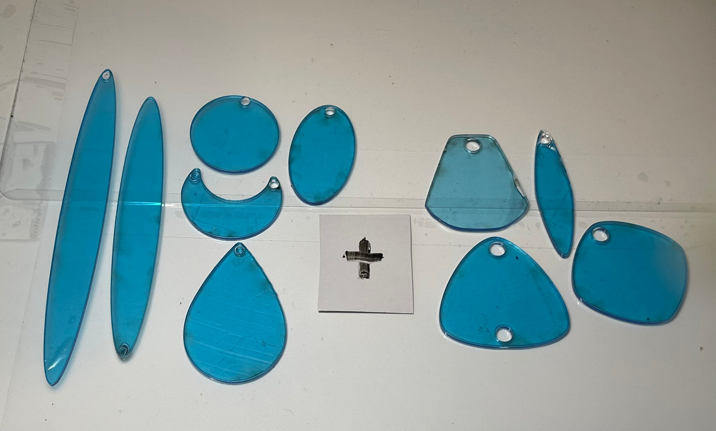 Fabric packet with Acrylic Shape Templates for Earrings