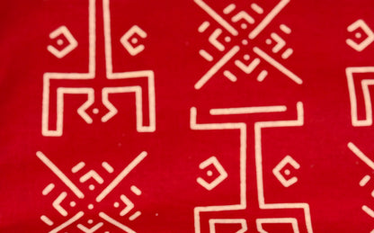 Red/White Ankara African Print￼fabric by the yard-3 yard Max