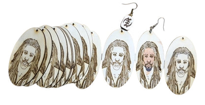 Black Man Wood Earring Blanks-6 pairs limited sale