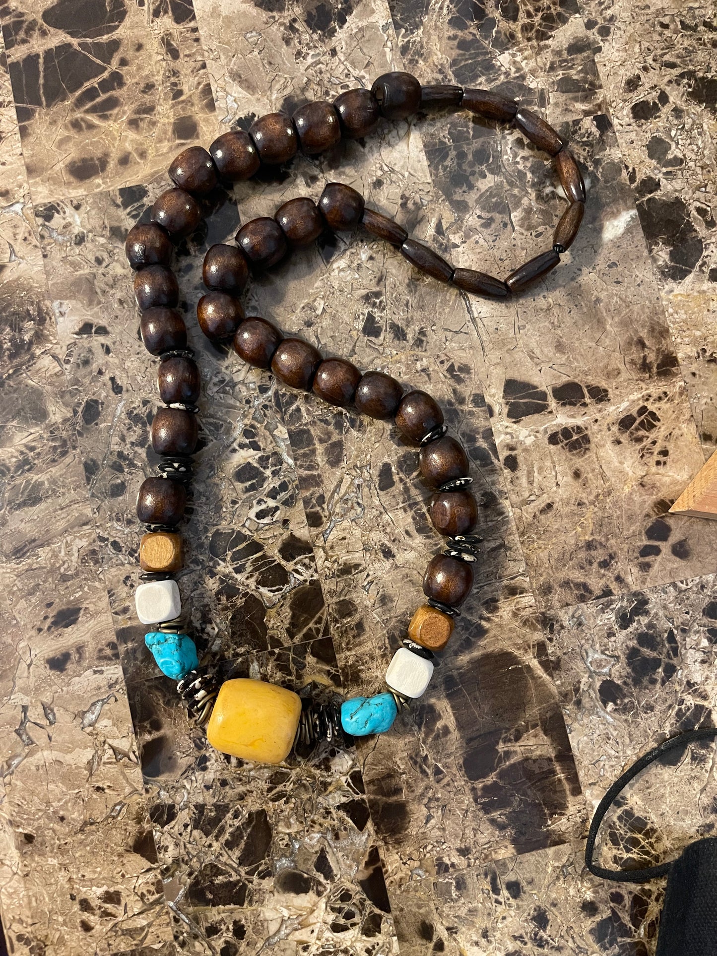 Unisex Turquoise-Amberpol Necklace