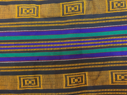 Orange/Purple/Green/Black/Woven African fabric by the yard-3 yard Max