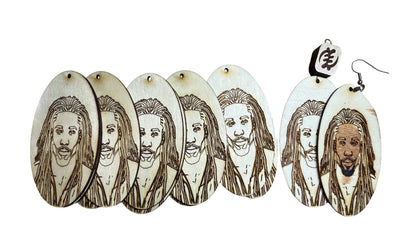 Black Man Wood Earring Blanks-6 pairs limited sale