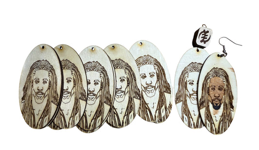 Black Man Wood Earring Blanks-6 pairs limited sale