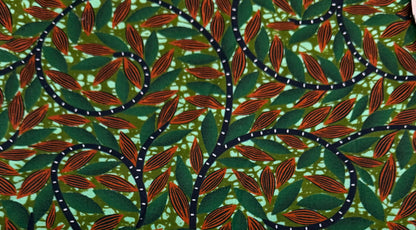 Green/Brown/Brown African Print￼fabric by the yard-3 yard Max