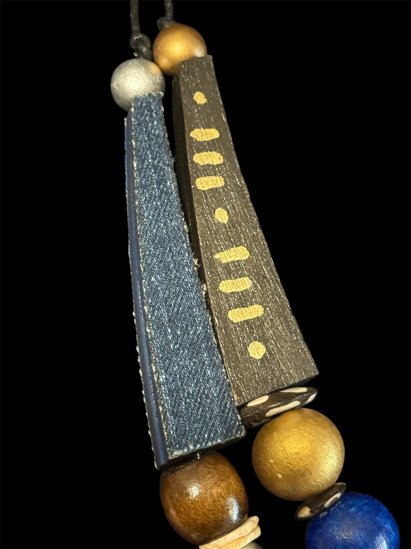 Long Wood Necklace Beads