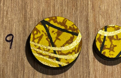 Fabric Covered Wood Beads 1 inch round