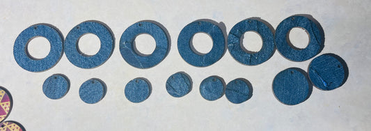 Designed Earring Blanks# 4 Denim