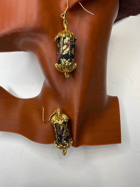Golden Mudcloth earrings 1 pair only