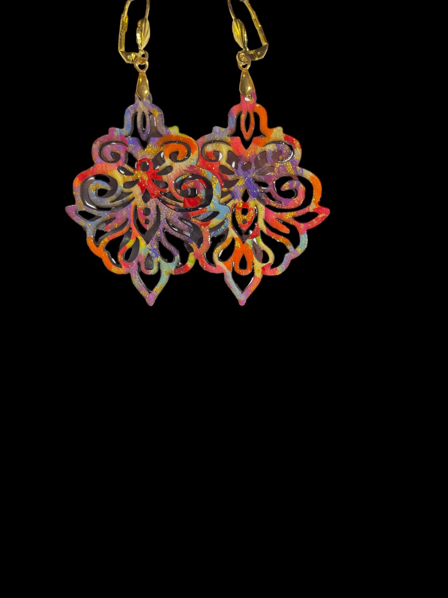 Damask Design Earrings