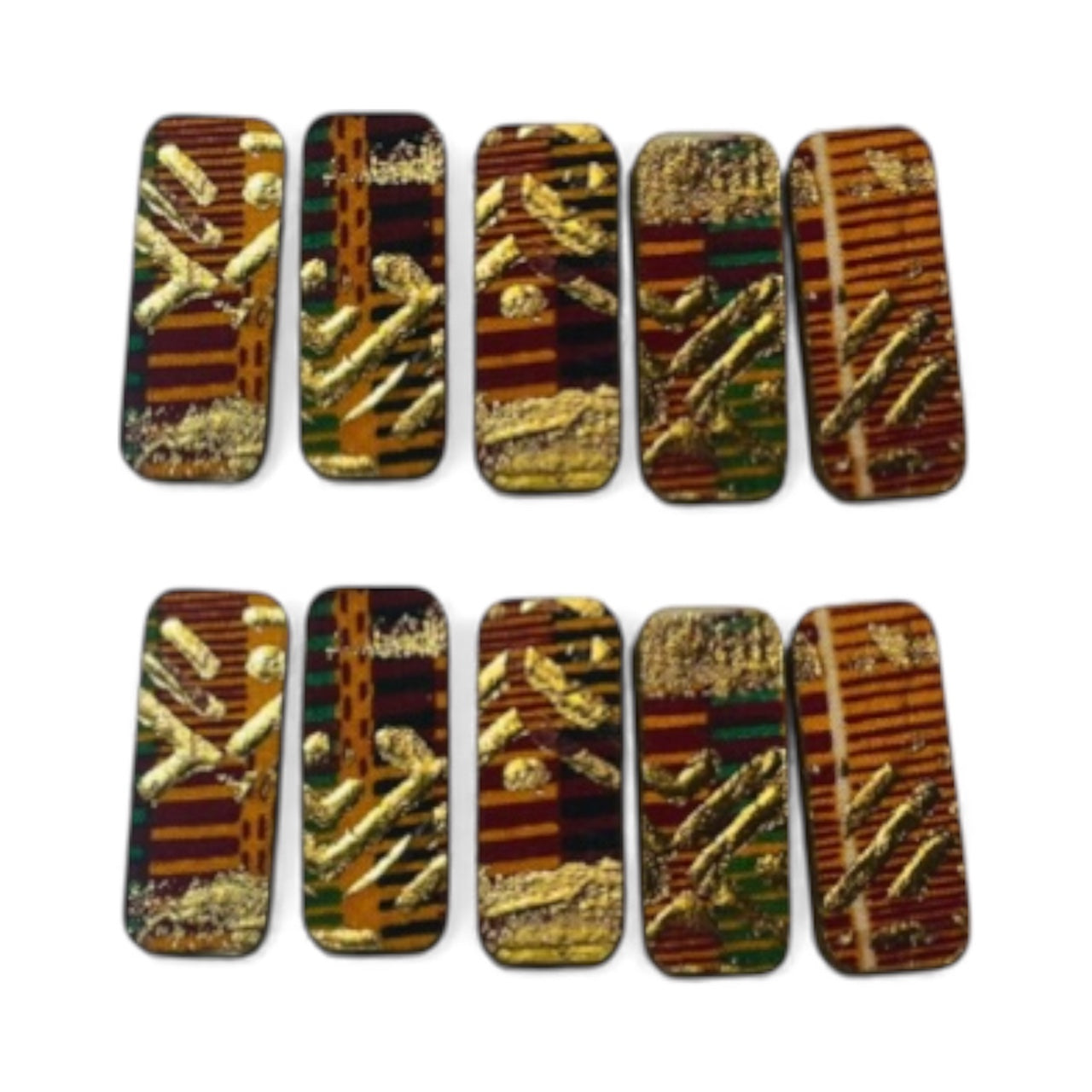 Kente Wood Beads Set