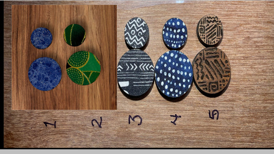 Fabric Covered Wood Beads 1.5 inch round-set of 6 beads