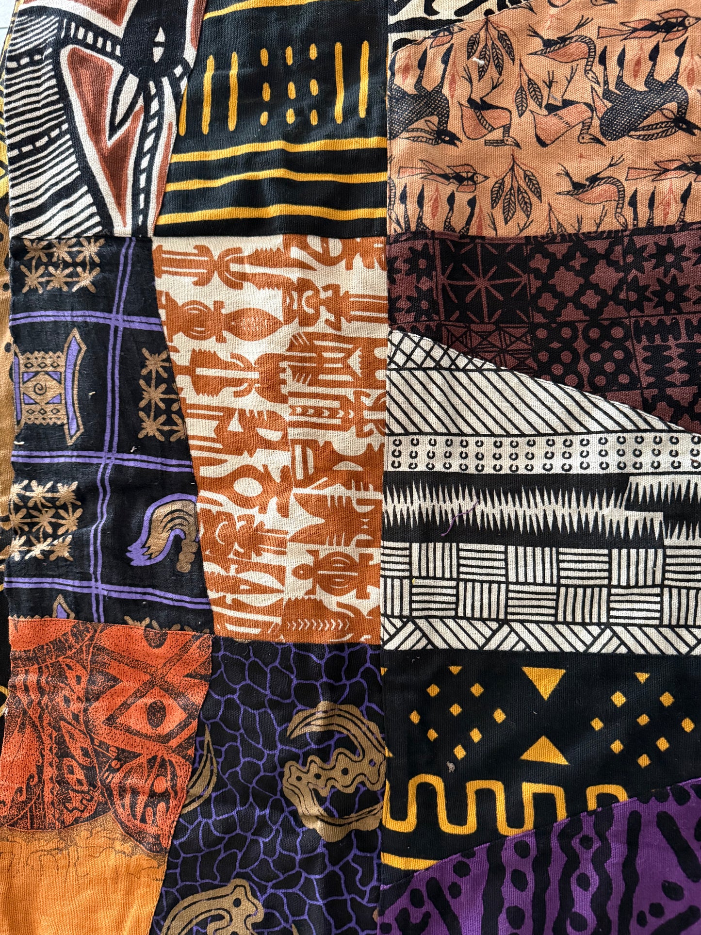 Mudcloth Patchwork Design Fabric-by the yard-limited supply- 1 yard max