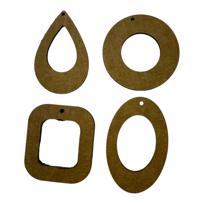 Cardboard Earring Blanks-4 shapes