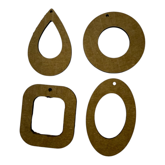 Cardboard Earring Blanks-4 shapes