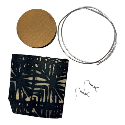 Designer Kit:  Designer Paper Pin&Earring Set (Black/Beige)