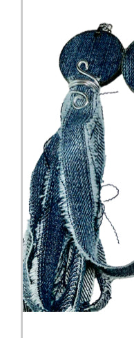 Denim Disc Beads-for tassels