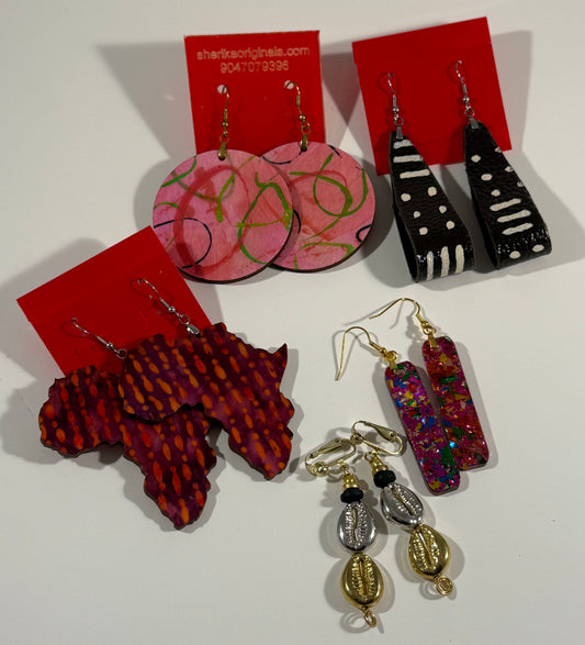 Wholesale Bundle – Bright & Bold Statement Earrings (Set of 5)