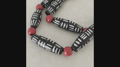 Mud Cloth Design Wood Beads