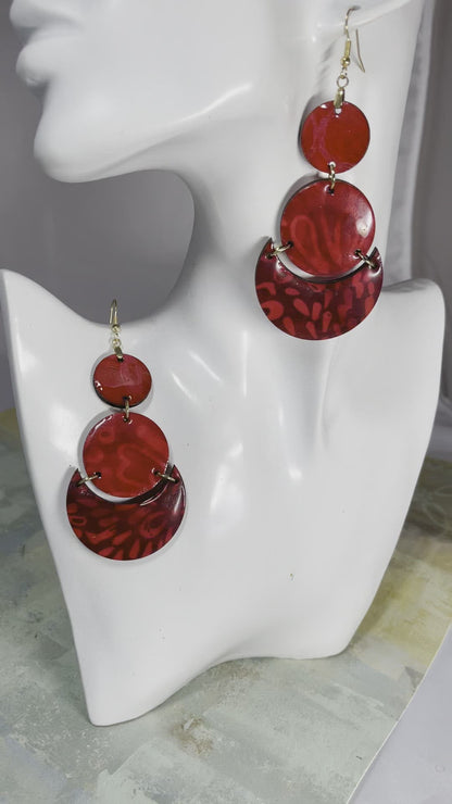 Red Drop Earrings