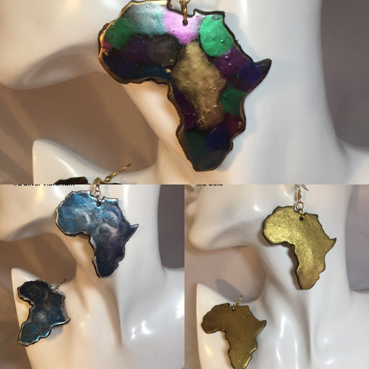 Africa Continent Black Panther Inspired Earrings