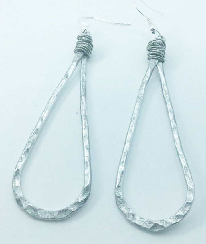Teardrop-shaped Aluminum Earrings