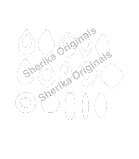 SVG Digital File-Earring Shapes Bundle15