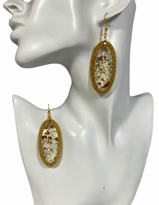Floating Golden Glitz Earrings