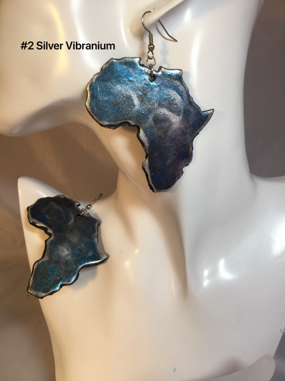 Africa Continent Black Panther Inspired Earrings