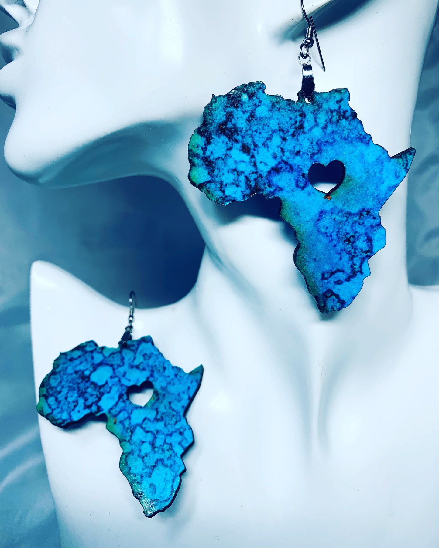 Africa earrings-Blue