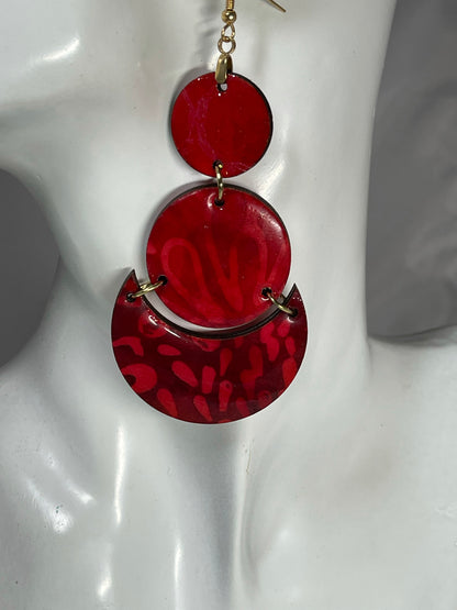 Red Drop Earrings