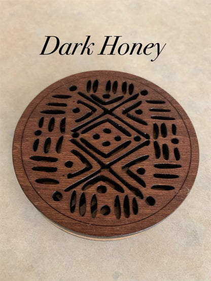 Coasters Set- wood Cut Mudcloth