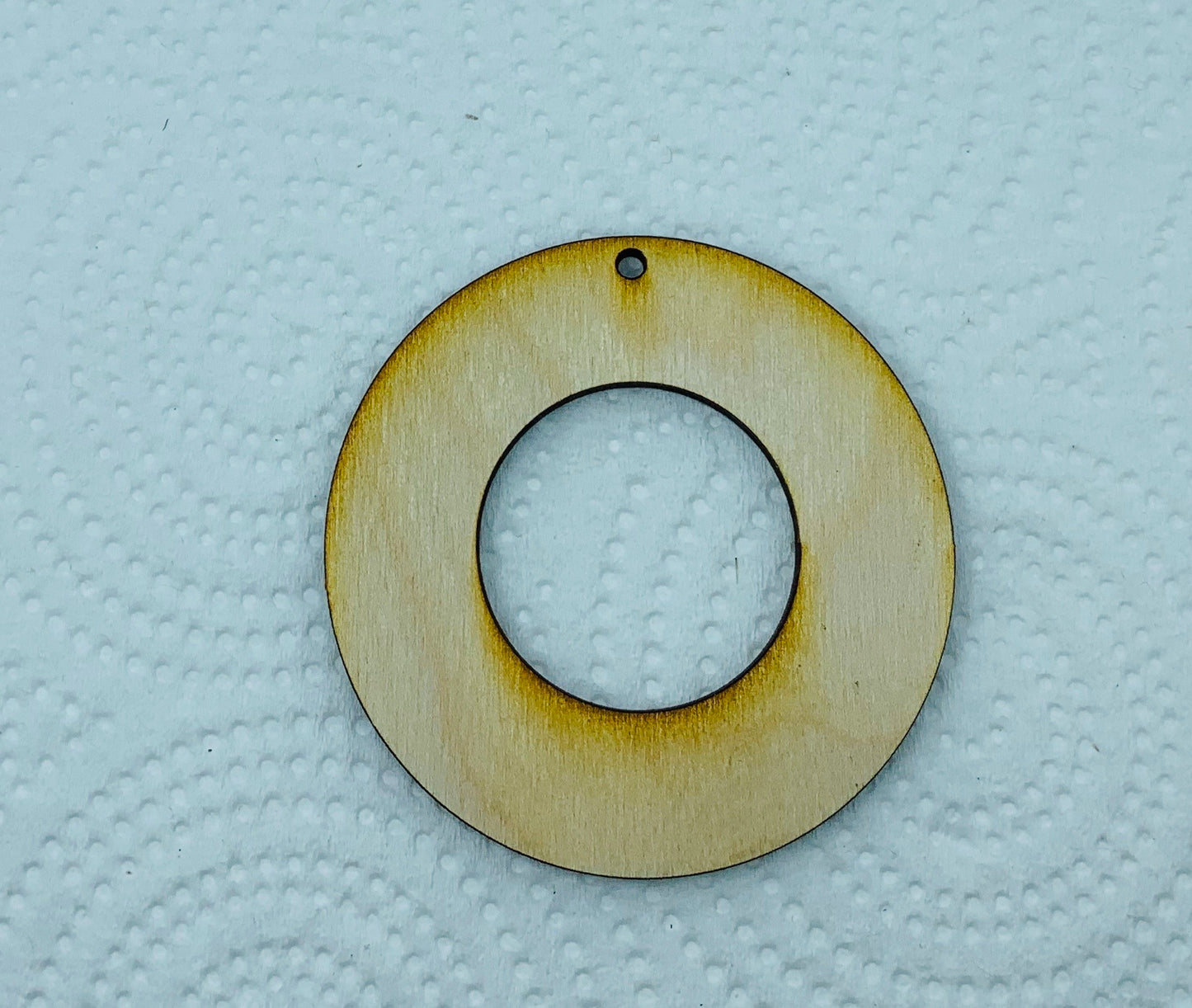 Wood earring blank laser cut shapes-circle hoop