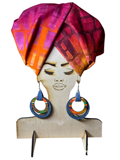 Kente Denim Earrings
