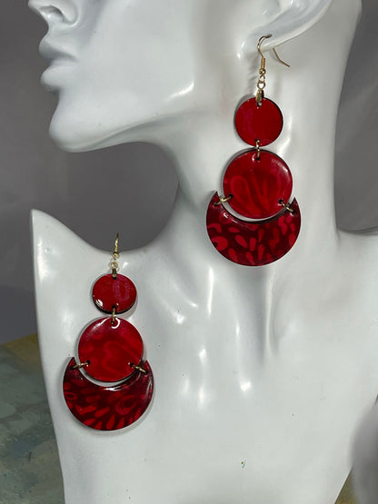 Red Drop Earrings