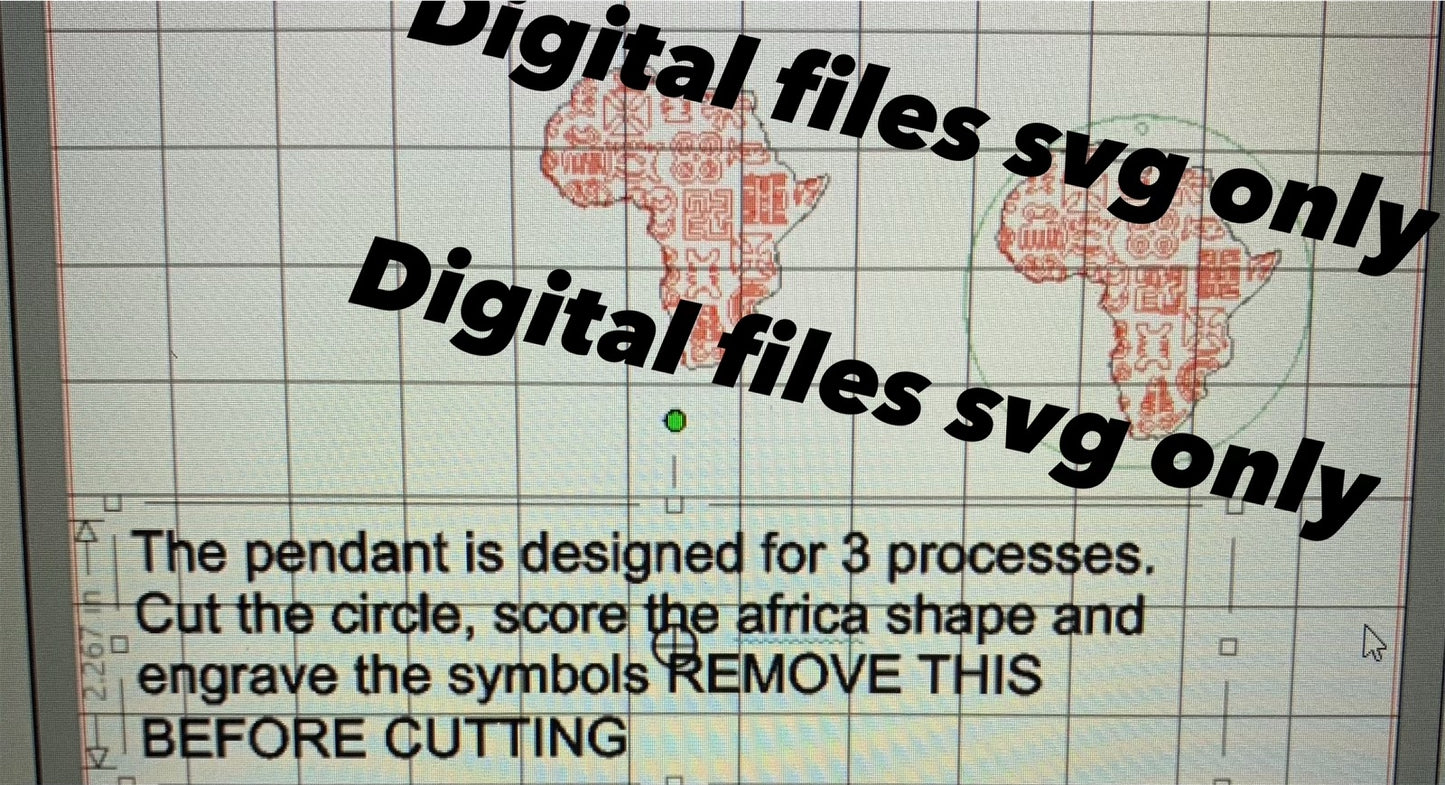 SVG Digital File-Adinkra Africa Earrings-Pendant