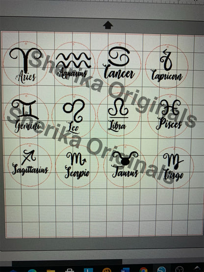 SVG Digital File-Zodiac Sign Jewelry