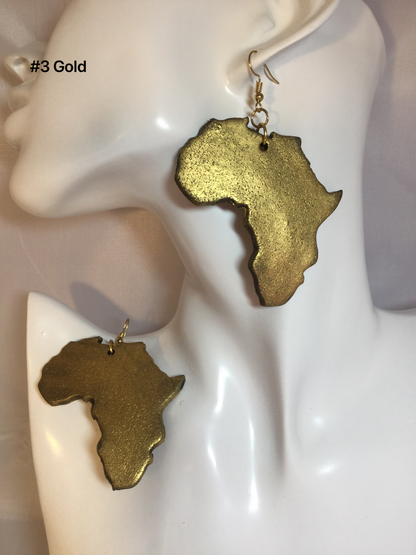 Africa Continent Black Panther Inspired Earrings