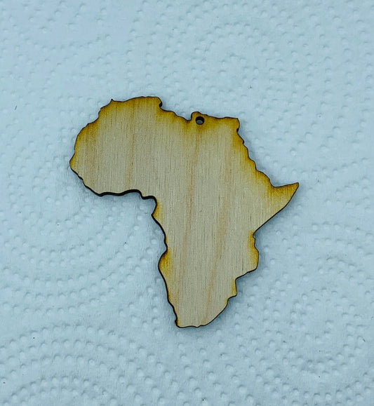 Wood earring blank laser cut shapes-Africa