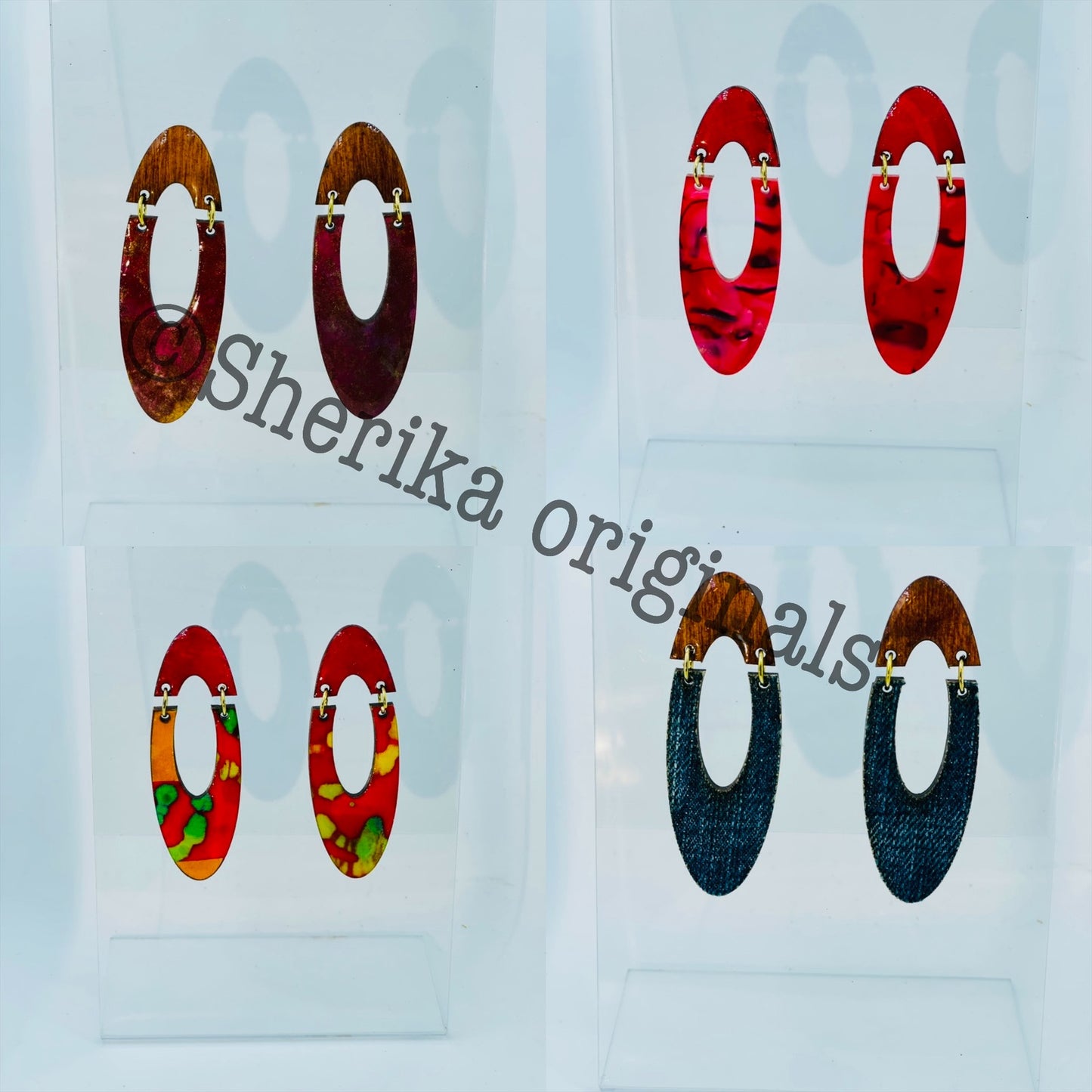 SVG Digital File-Oval 2 part Earrings